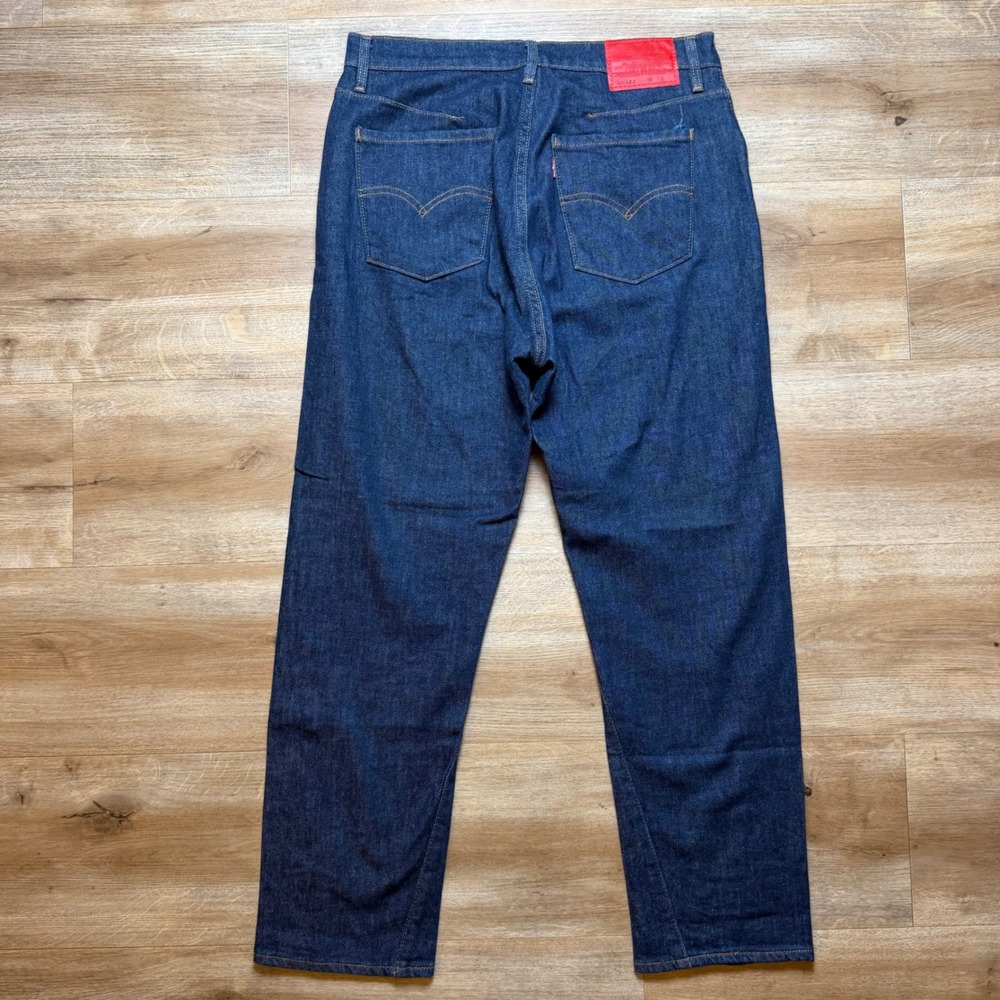 Levi's Engineered Jeans Womens 27 Blue Dark Wash Twisted Seam LEJ Stretch Denim